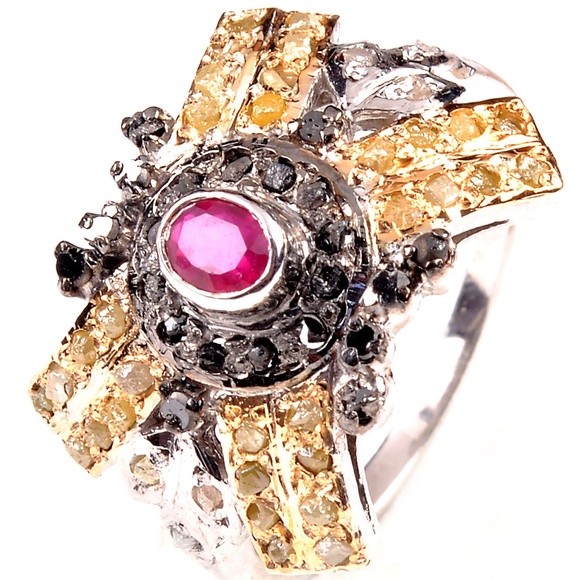 Déborah Since 1992 Jewelry - NWT Modern Victorian Raw Diamond Pavé Ring Sz 7.5